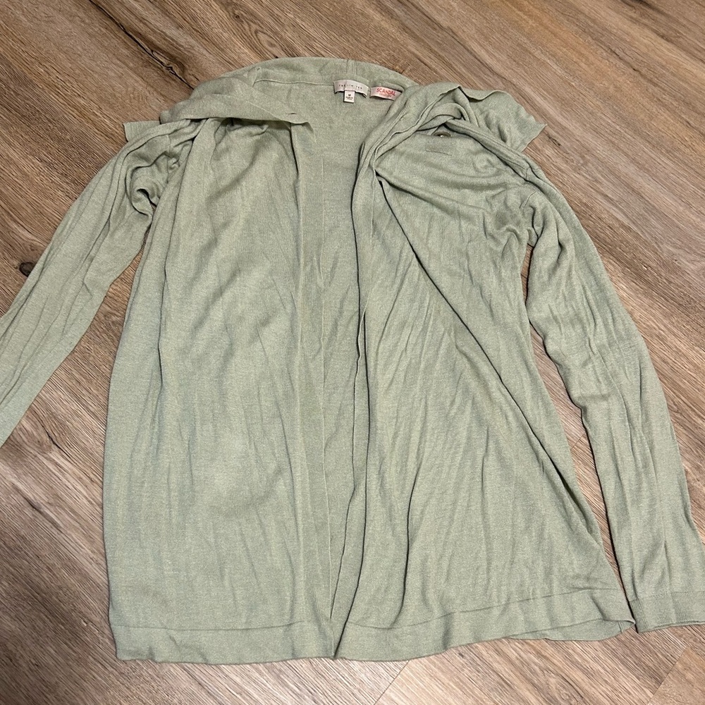 The Limited Scandal collection sage green cardigan size Medium